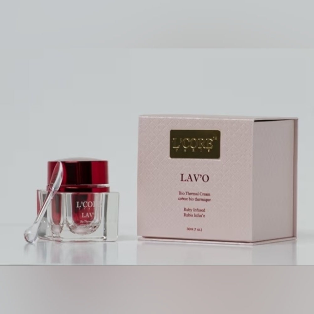 L'Core Paris Lav'o Ruby Infused Bio Thermal Cream 1 Oz Sealed